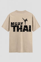Camiseta Oversized Suedine Muay Thai High Kick Grunge