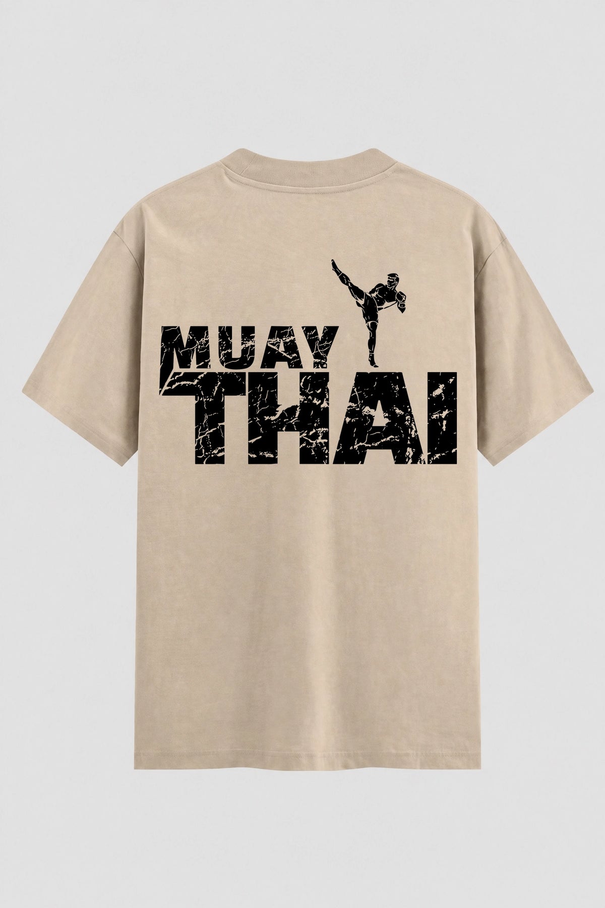 Camiseta Oversized Suedine Muay Thai High Kick Grunge
