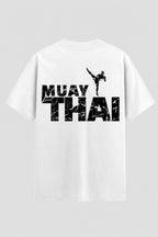 Camiseta Oversized Suedine Muay Thai High Kick Grunge