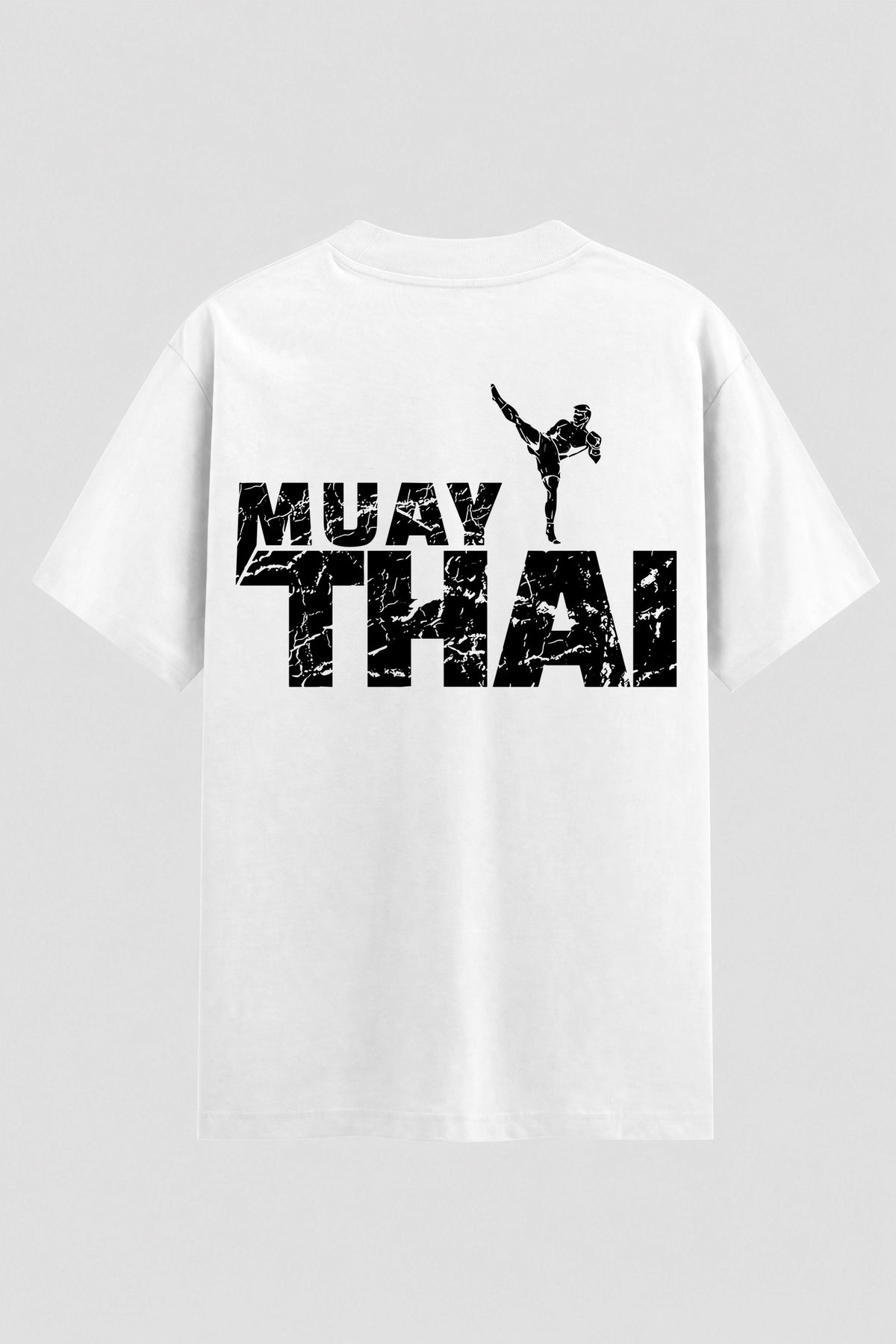 Camiseta Oversized Suedine Muay Thai High Kick Grunge