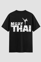 Camiseta Oversized Suedine Muay Thai High Kick Grunge