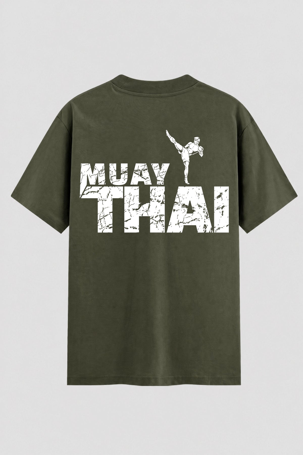 Camiseta Oversized Suedine Muay Thai High Kick Grunge