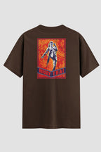 Camiseta Oversized Muay Thai No Mercy Just Fight Oversized Muay thai OnFight P Chocolate Masculino