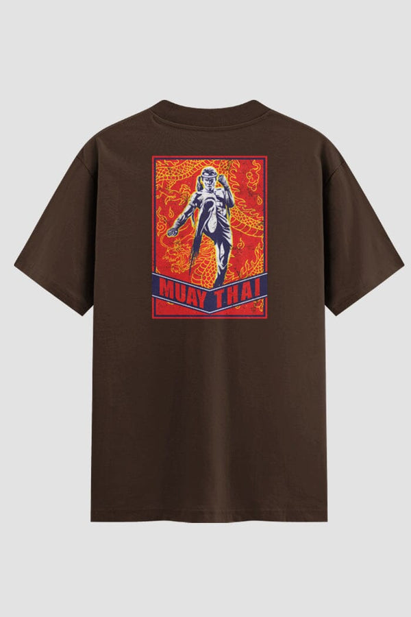 Camiseta Oversized Suedine Muay Thai No Mercy Just Fight