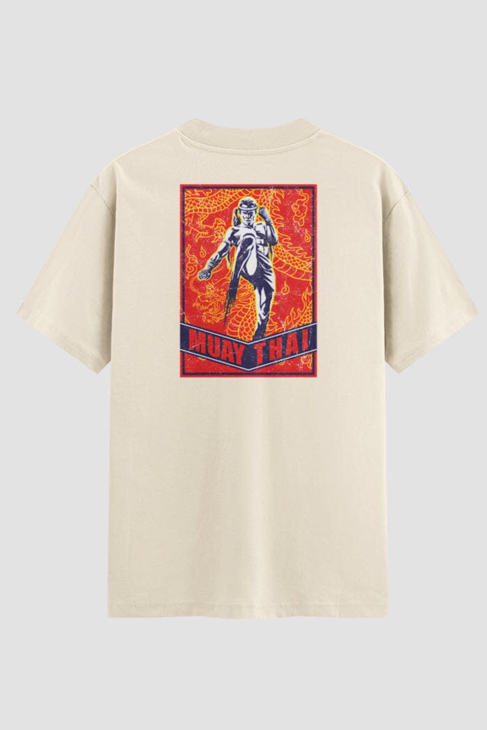 Camiseta Oversized Suedine Muay Thai No Mercy Just Fight