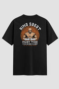 Camiseta Oversized Muay Thai Skull Street Oversized Muay thai OnFight P Preto Masculino