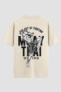 Camiseta Oversized Muay Thai The Art of Fighting Oversized Muay thai OnFight P Off White Masculino