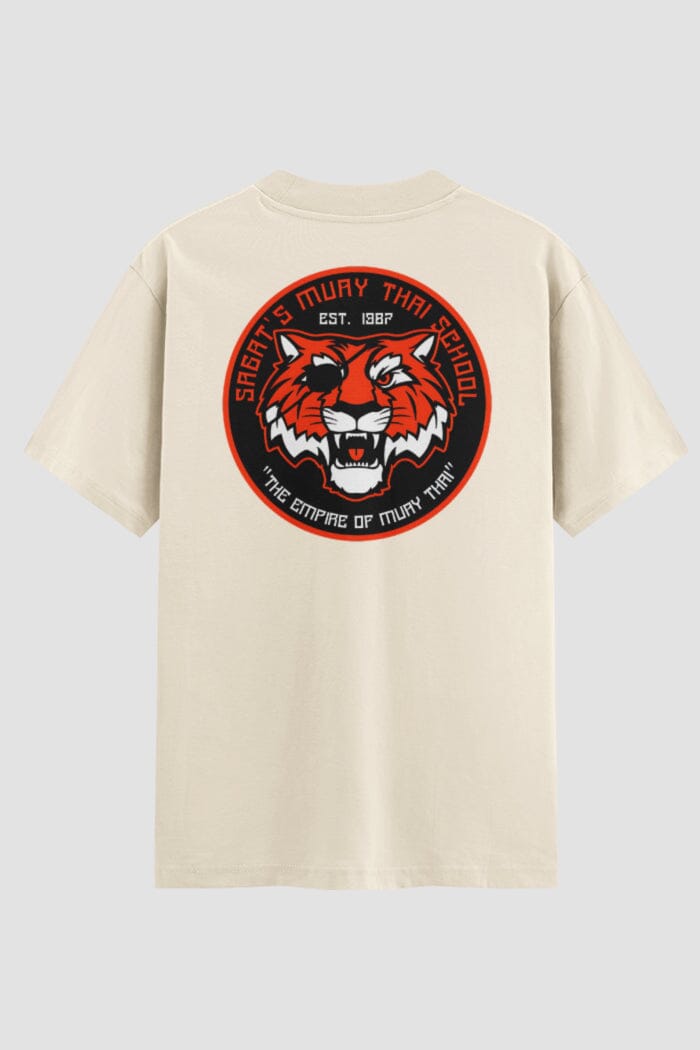 Camiseta Oversized Muay Thai Tiger Clan Oversized Muay thai OnFight P Off White Masculino