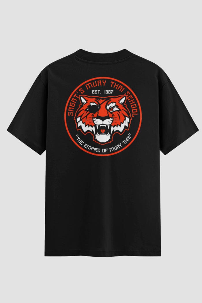 Camiseta Oversized Muay Thai Tiger Clan Oversized Muay thai OnFight P Preto Masculino