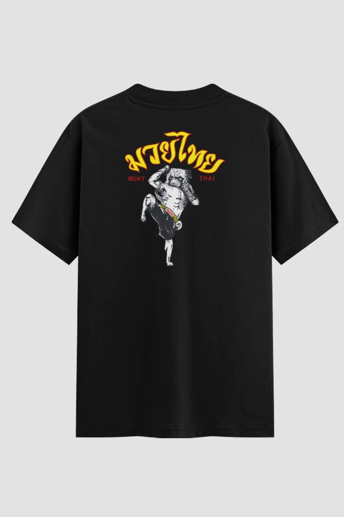 Camiseta Oversized Muay Thai Urban Ronin Oversized Muay thai OnFight P Preto Masculino