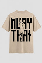 Camiseta Oversized Suedine Muay Thai Vertical Script