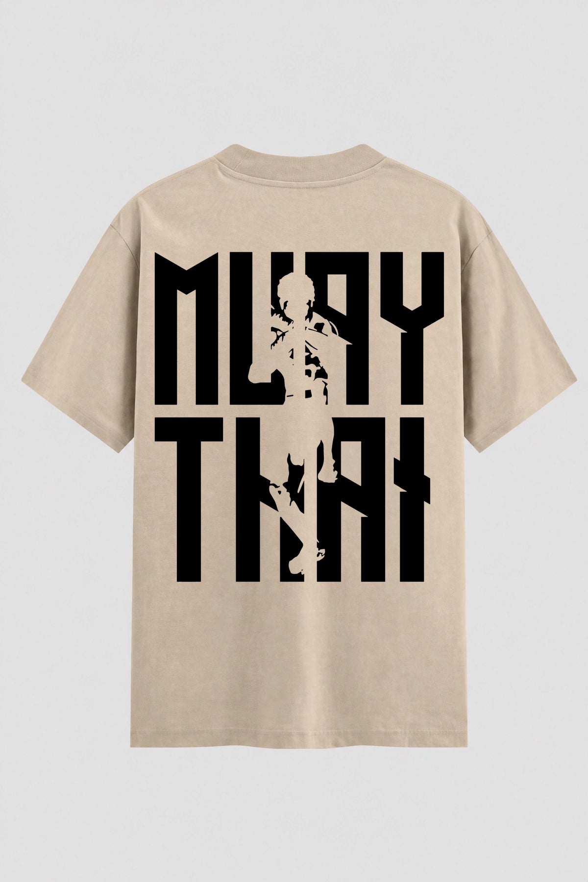 Camiseta Oversized Suedine Muay Thai Vertical Script