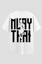 Camiseta Oversized Suedine Muay Thai Vertical Script