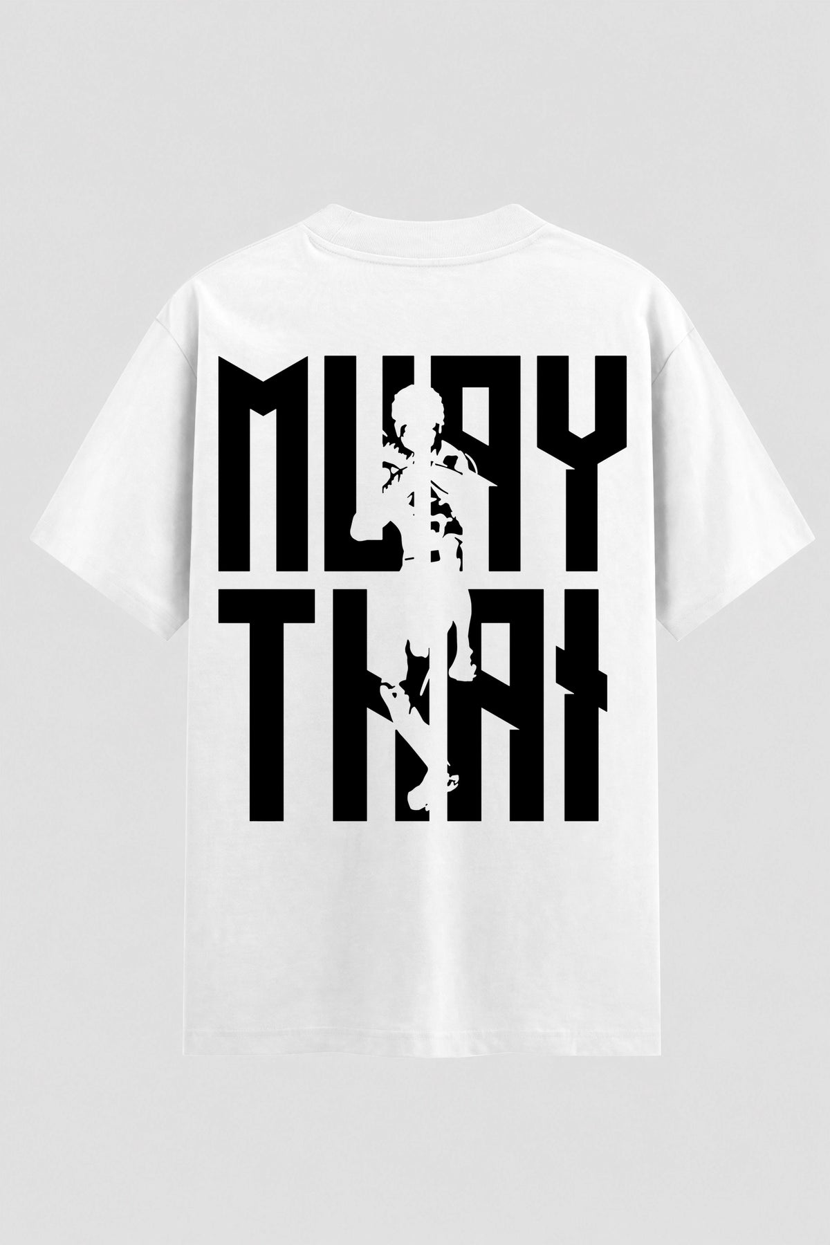 Camiseta Oversized Suedine Muay Thai Vertical Script