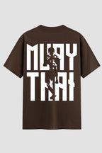 Camiseta Oversized Suedine Muay Thai Vertical Script