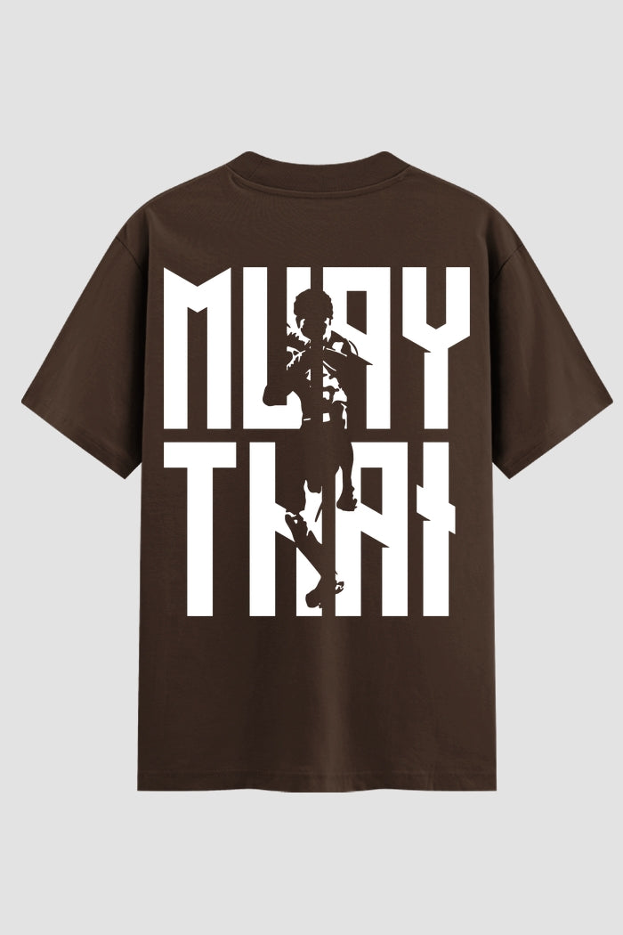 Camiseta Oversized Suedine Muay Thai Vertical Script