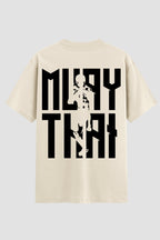 Camiseta Oversized Suedine Muay Thai Vertical Script