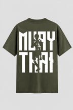 Camiseta Oversized Suedine Muay Thai Vertical Script