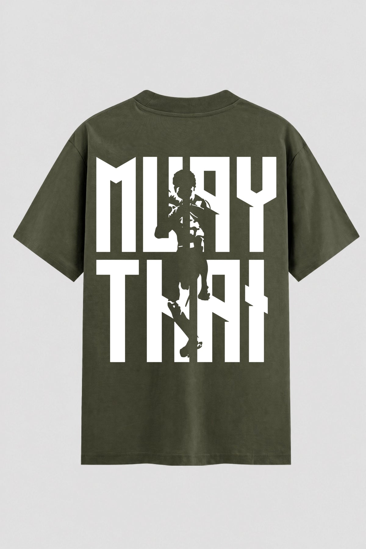 Camiseta Oversized Suedine Muay Thai Vertical Script