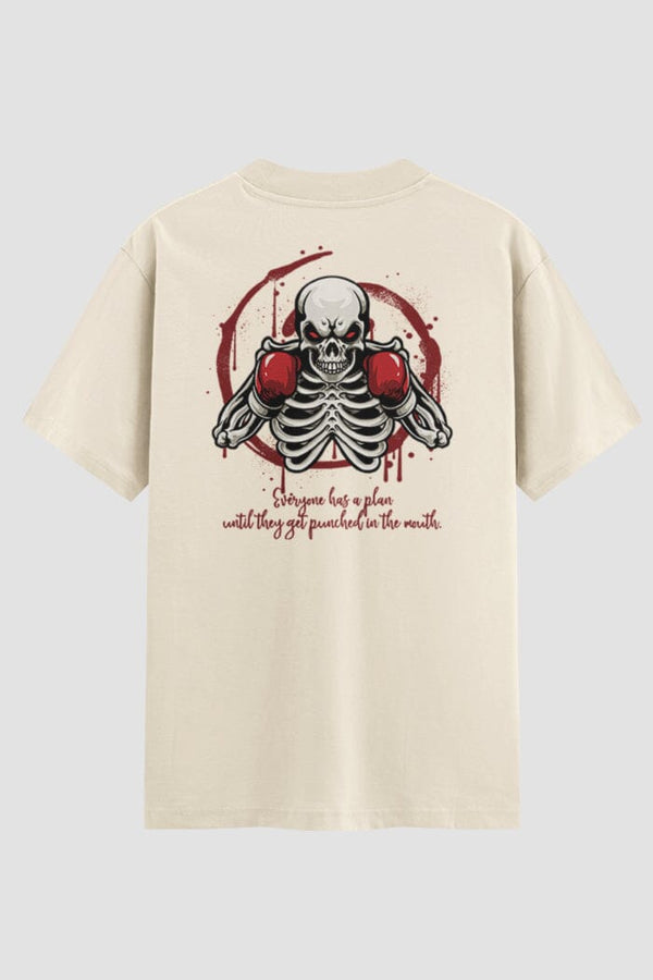Camiseta Oversized Suedine Skull Boxer Onfigh