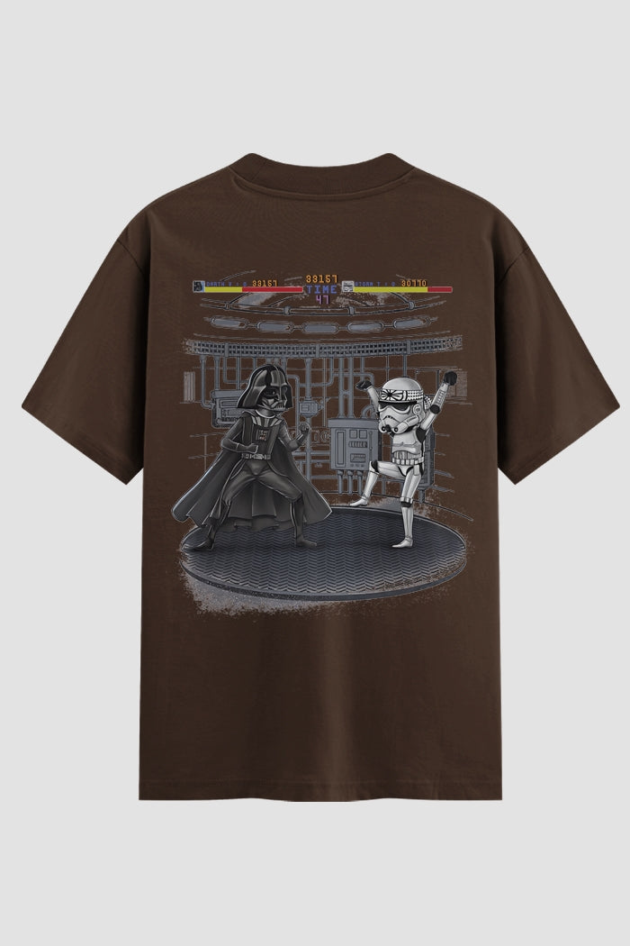 Camiseta Oversized Suedine Vader vs Trooper