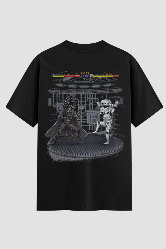 Camiseta Oversized Suedine Vader vs Trooper