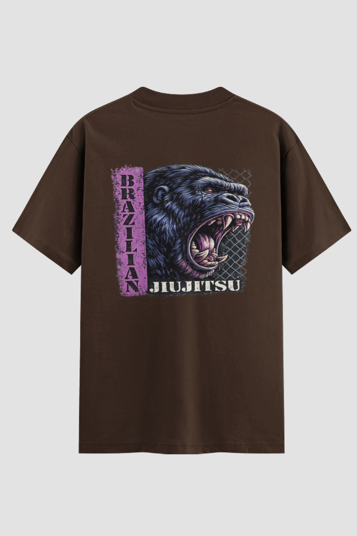 Camiseta Oversized Suedine Jiu-Jitsu Gorilla Grappler