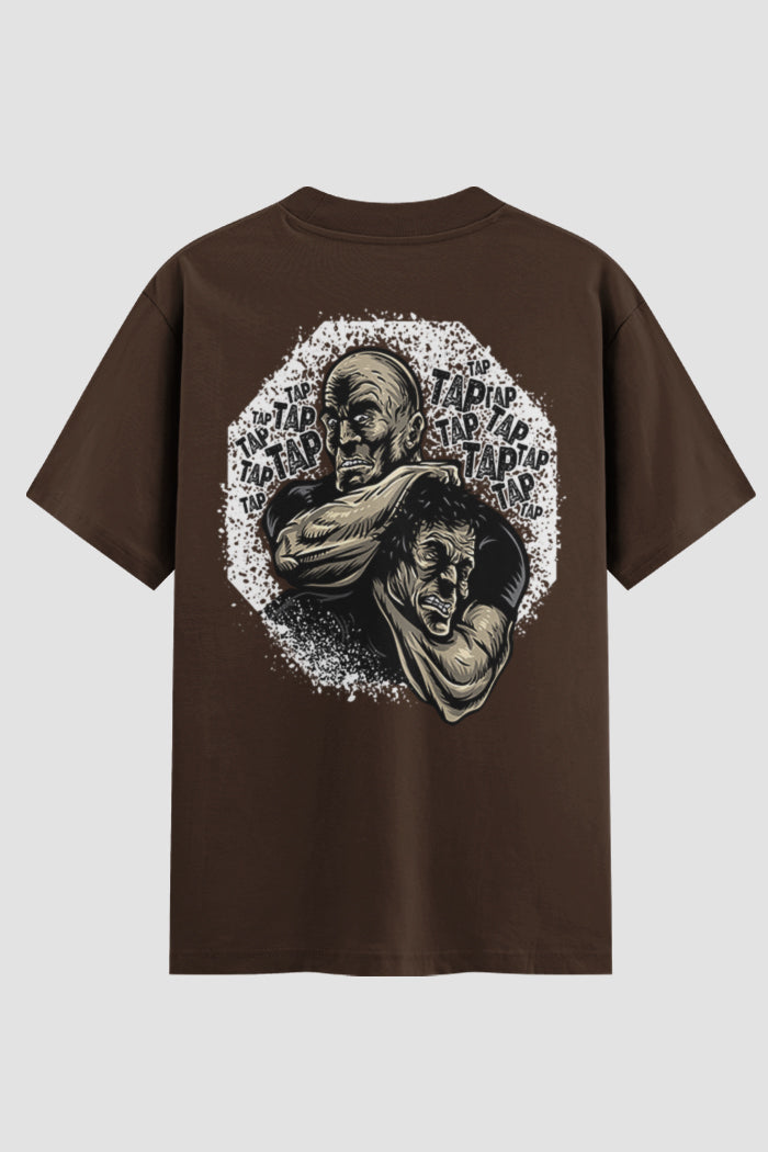Camiseta Oversized Suedine Jiu-Jitsu Tap Tap Tap