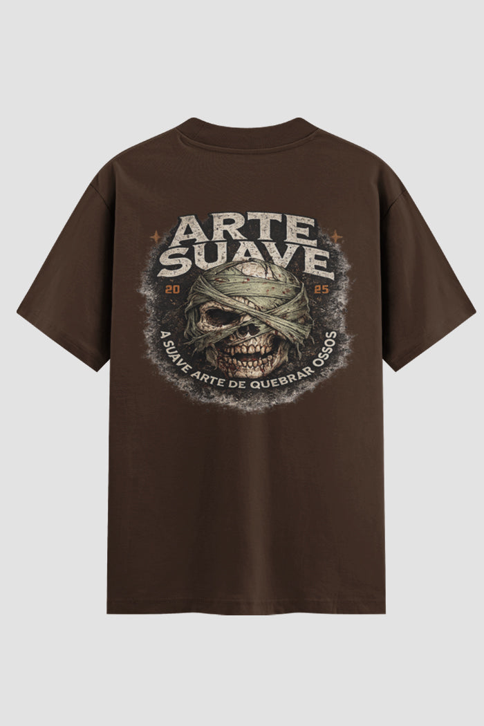 Camiseta Oversized Suedine Jiu-Jitsu Ossos & Técnica