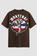 Camiseta Oversized Suedine Muay Thai Flag Kick