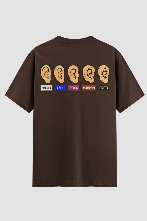 Camiseta Oversized Suedine Jiu-Jitsu  Orelha e Evolução
