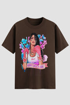 Camiseta Oversized feminina Fight Like a Girl  - Estampa Frontal