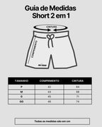 Short de compressão  2 em 1 jiu-jitsu Train Smart Jiu-Jitsu