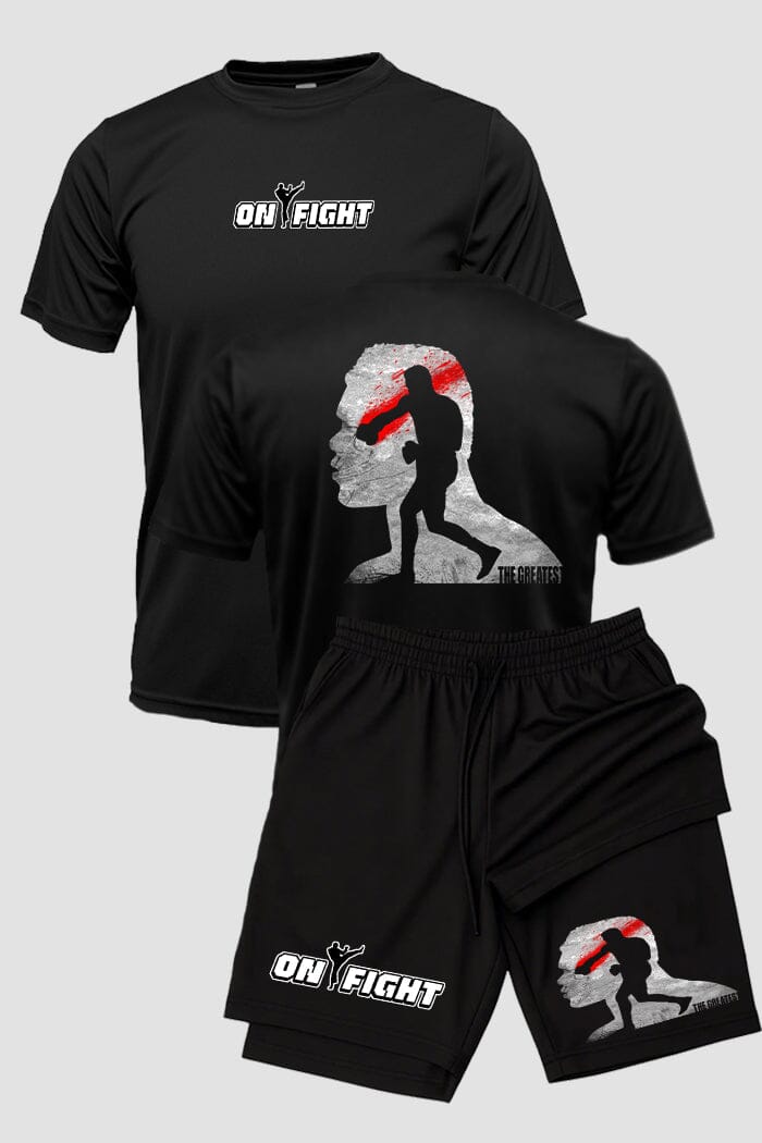 Kit Camiseta Dryfit com Short Dry Fit Boxe The Greates