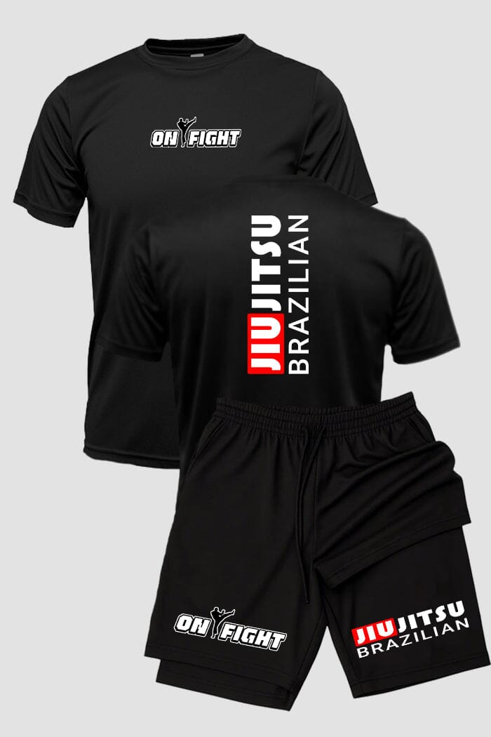 Kit Camiseta Dryfit com Short Dry Fit Jiu Jitsu  Brazilian Jiu-Jitsu Supreme