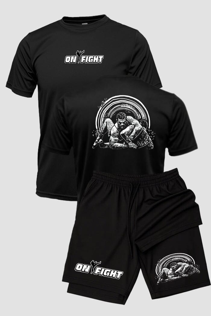Kit Camiseta Dryfit com Short Dry Fit Jiu Jitsu Classic Grapple