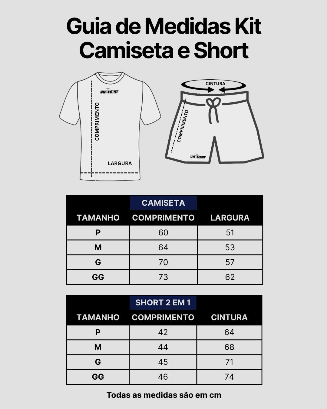 Kit 2 shorts Dry fit Fight