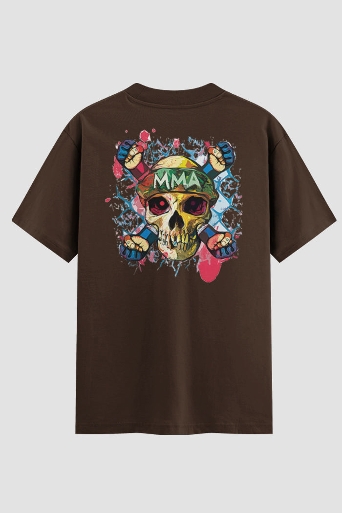 Camiseta Oversized MMA Skull Onfight