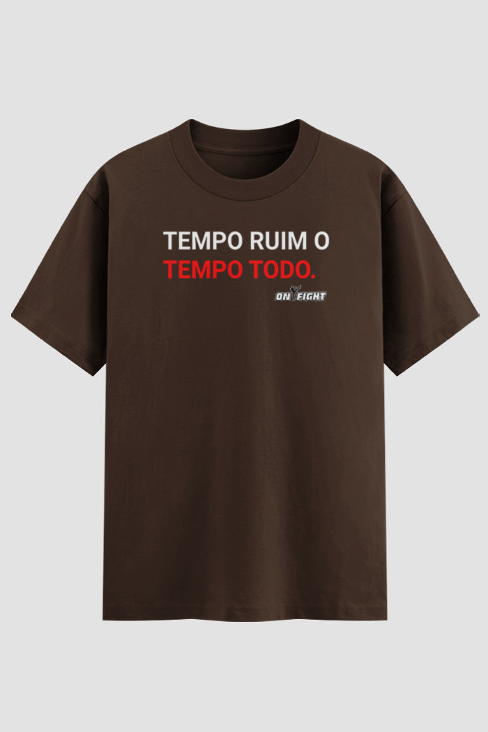 Camiseta Oversized Jiu-Jitsu Tempo ruim o tempo todo