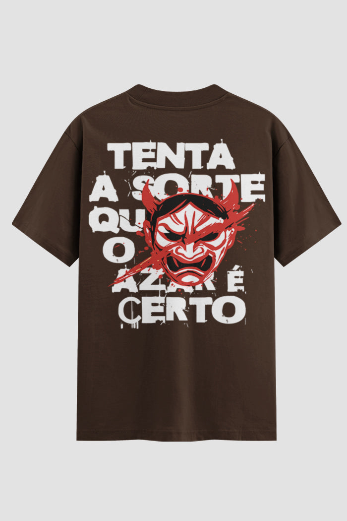 Camiseta Oversized Jiu-Jitsu tenta a sorte que o azar é certo