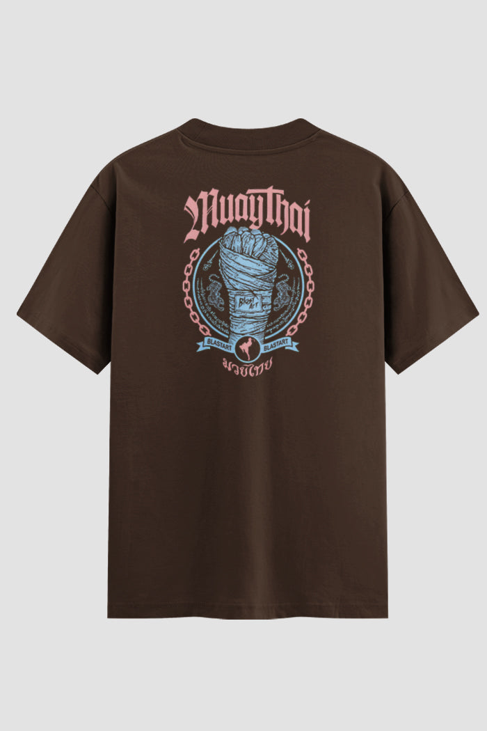 Camiseta Oversized Muay Thai Gang Sign: Est. '98