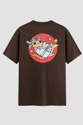 Camiseta Oversized Karate - Karate Cat