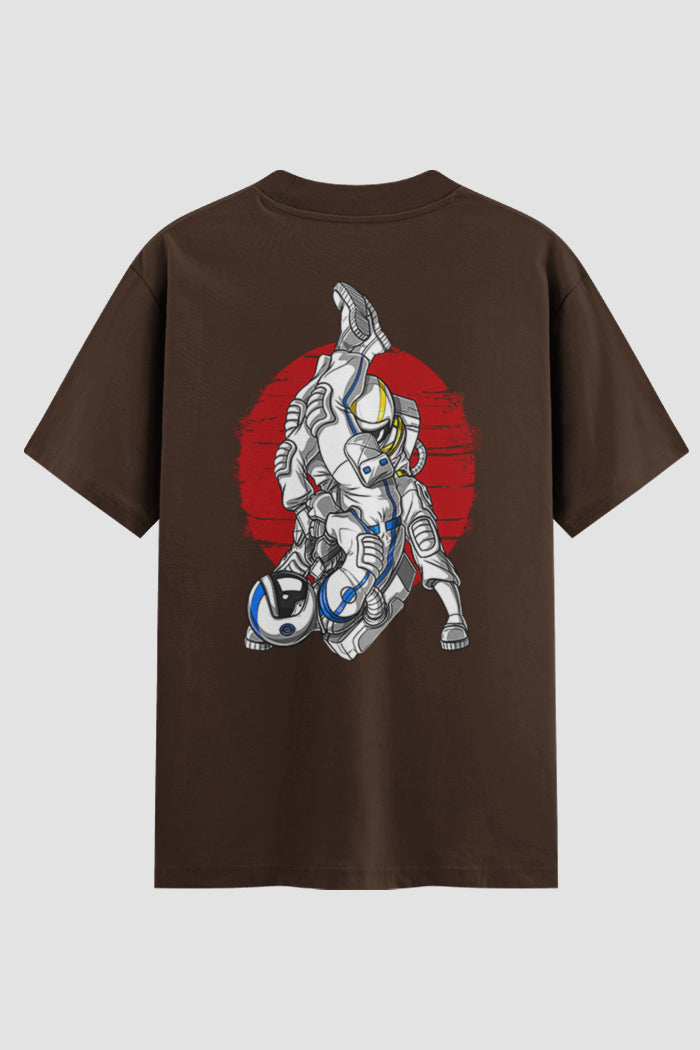 Camiseta Oversized Suedine Jiu-Jitsu Astronaut Fighters