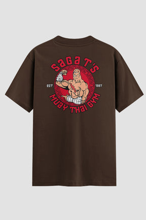 Camiseta Oversized Muay Thai Red Skull Rod