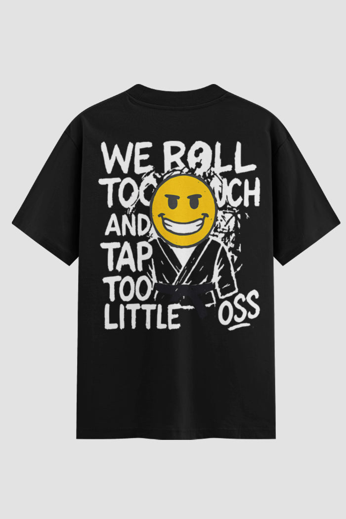 Camiseta Oversized Jiu-Jitsu We Roll Too Much