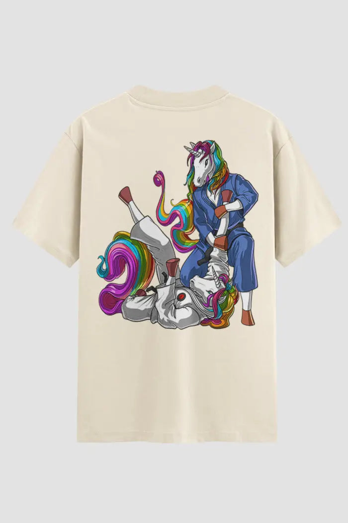 Camiseta Oversized Suedine Jiu-Jitsu Unicorno
