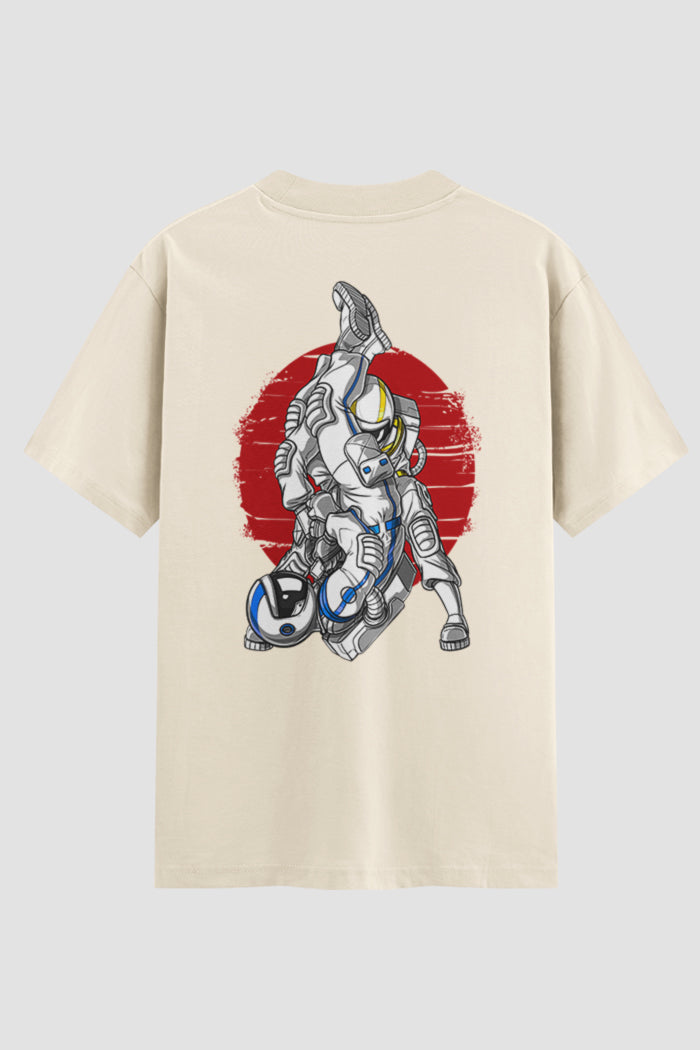 Camiseta Oversized Suedine Jiu-Jitsu Astronaut Fighters