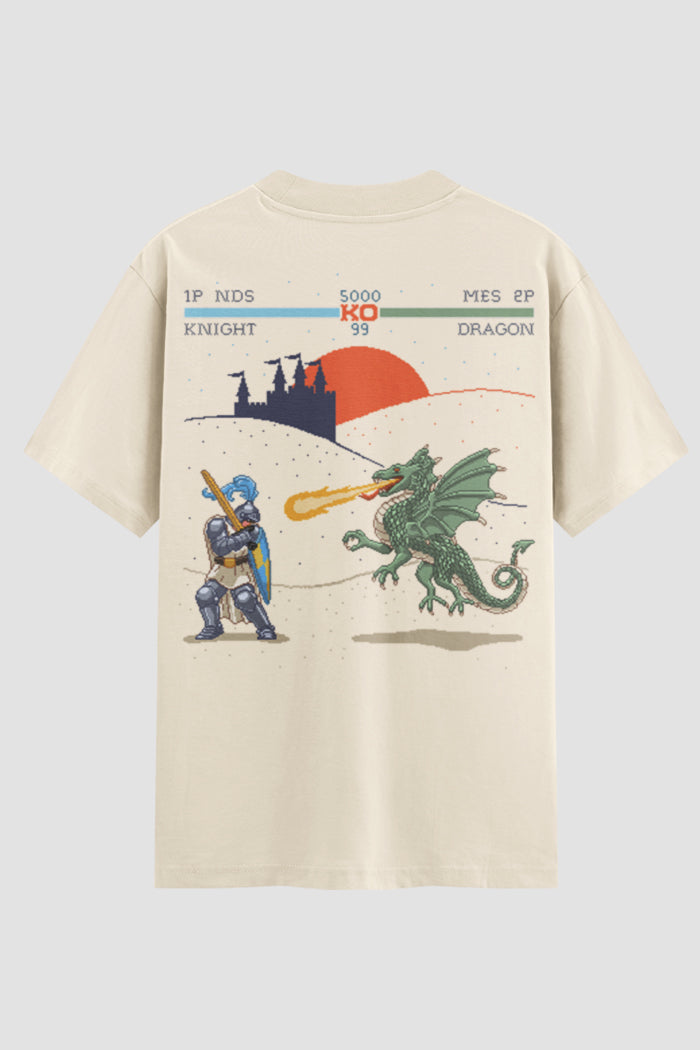 Camiseta Oversized Medieval Pixel Fighter