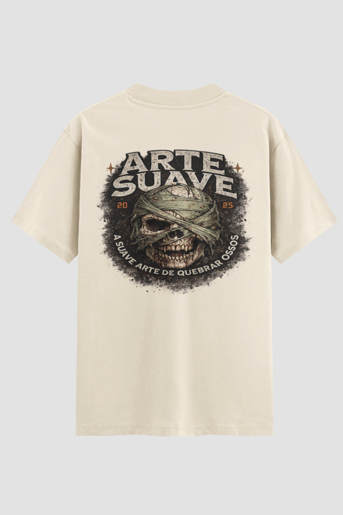 Camiseta Oversized Suedine Jiu-Jitsu Ossos & Técnica