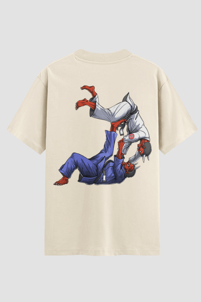Camiseta Oversized Suedine Jiu-Jitsu Devil